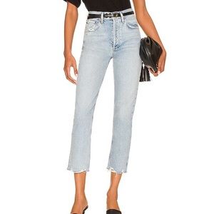 New Agolde Riley High Rise Straight Crop